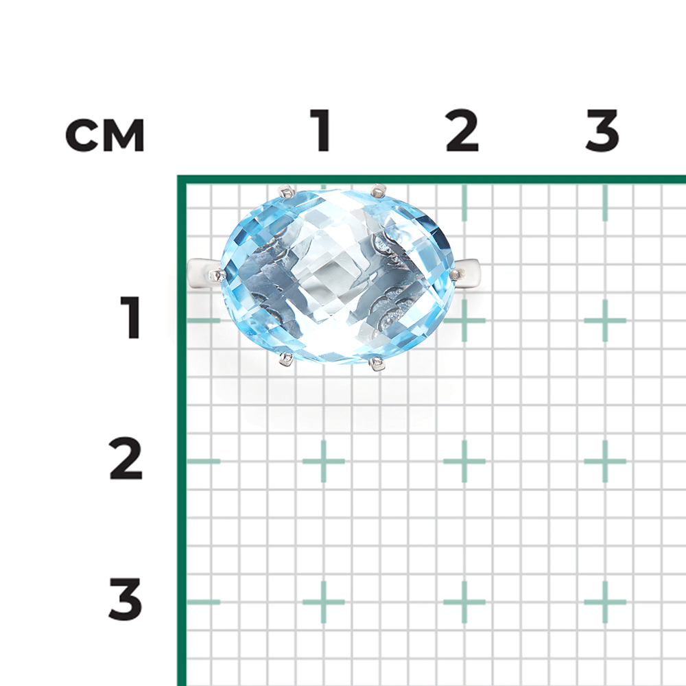 Кольцо из серебра с топазом и фианитами 01-3486-00-207-0200