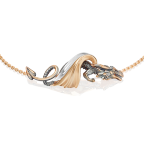 Браслет «Таинственный дракон» (пожелание здоровья) из комбинированного золота 05-0652-01-000-1111