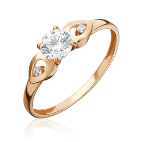 Кольцо из красного золота с фианитами 01-5983-00-401-1110