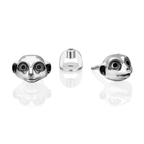 Серьги-пусеты «Сурикаты» из серебра с эмалью 02-5113-00-000-0200