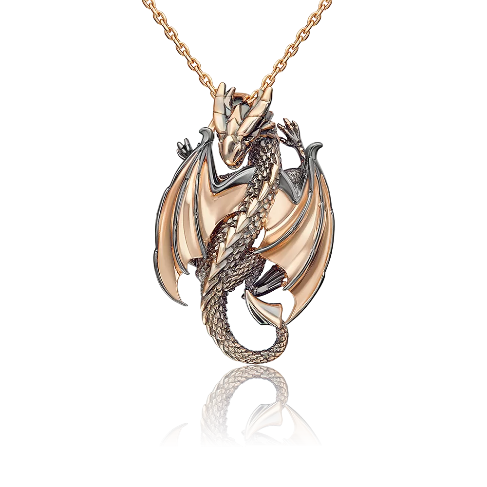 Подвеска «Дракон» из красного золота 03-3486-00-000-1110