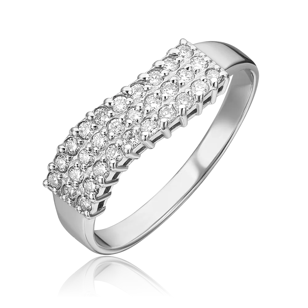 Кольцо из белого золота с бриллиантами 01-1482-00-101-1120-30