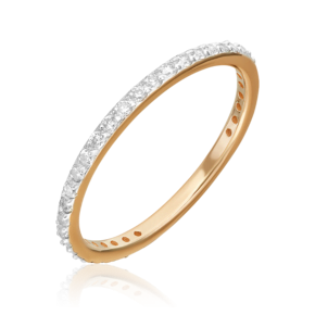 Кольцо из красного золота с фианитами 01-5297-00-401-1110-48