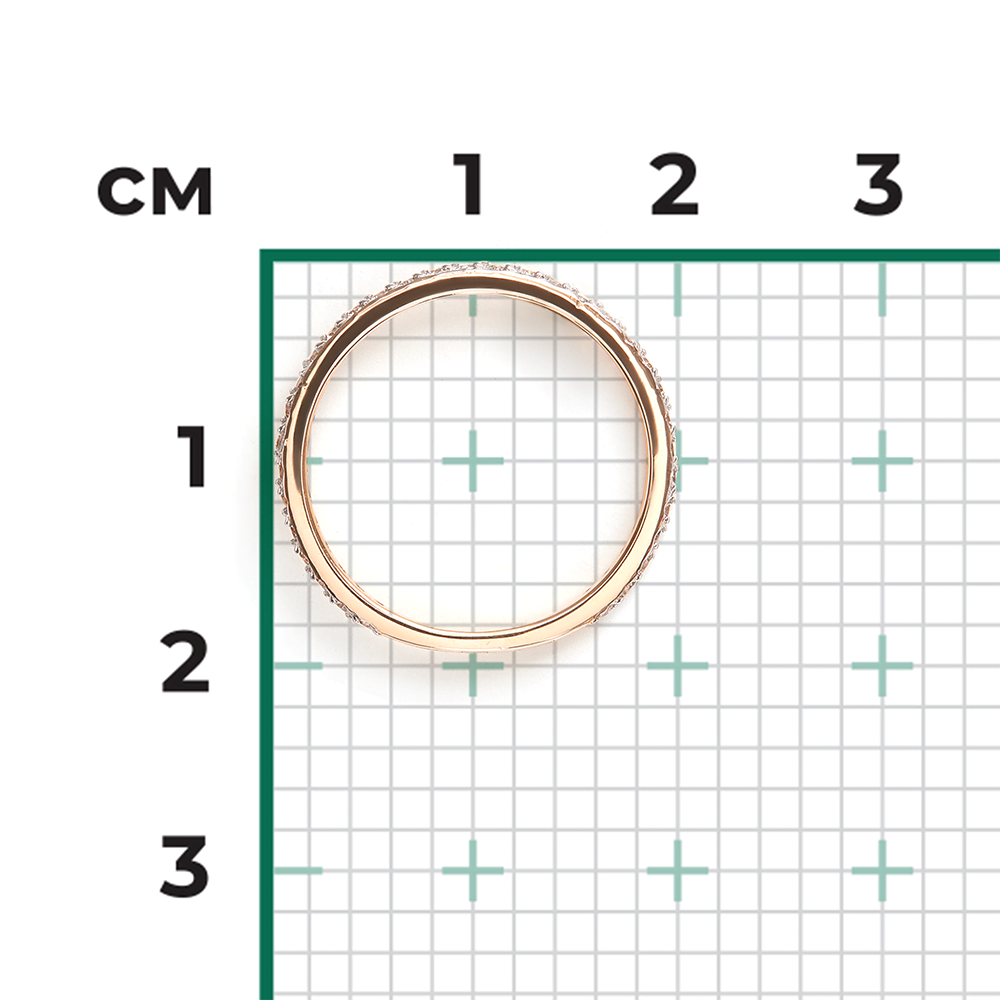 Кольцо из красного золота с фианитами 01-5297-00-401-1110-48