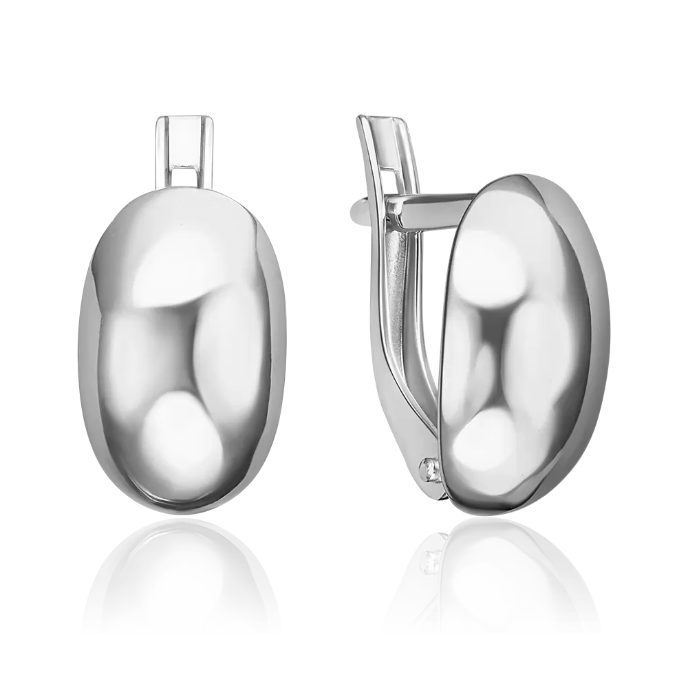Серьги с английским замком из серебра 02-1521-00-000-0200