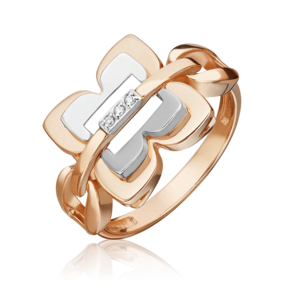 Кольцо из комбинированного золота с бриллиантами 01-5607-00-101-1111