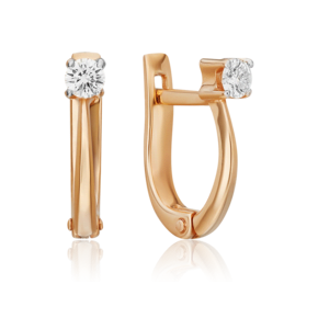 Серьги из красного золота с бриллиантом 02-4849-00-101-1110-30