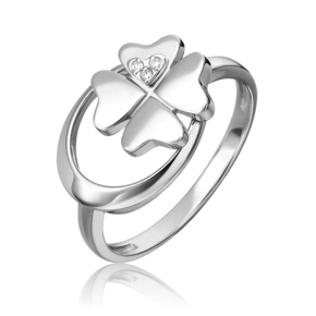 Кольцо «Клевер. Незабываемые моменты» из белого золота с бриллиантами 01-5498-00-101-1120