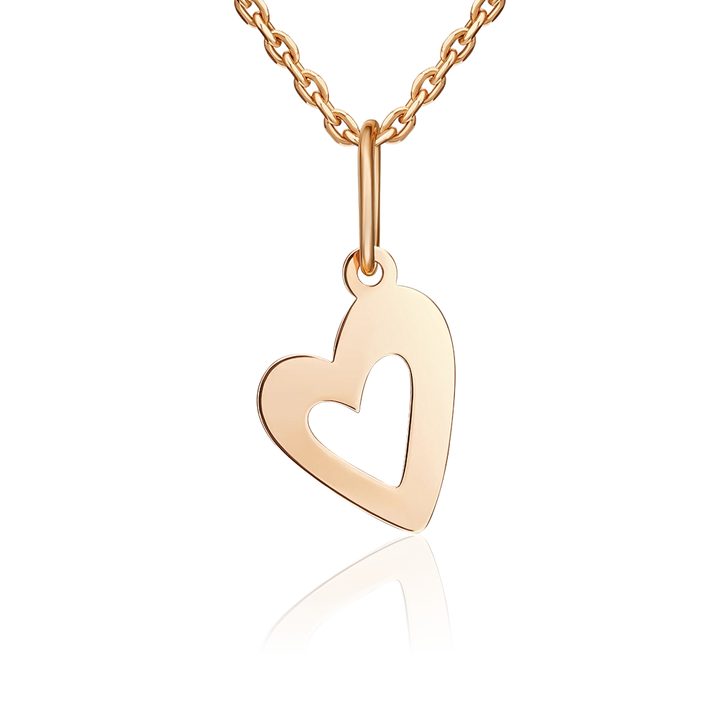 Подвеска «Сердце» из красного золота 03-3663-00-000-1110