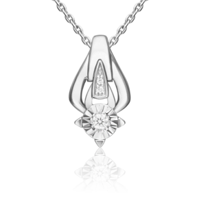 Подвеска из белого золота с бриллиантами 03-3457-00-101-1120