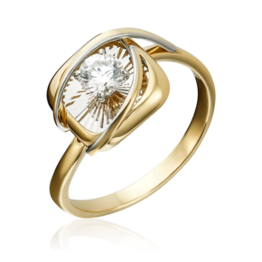 Кольцо из комбинированного золота с фианитом 01-5228-00-401-1121
