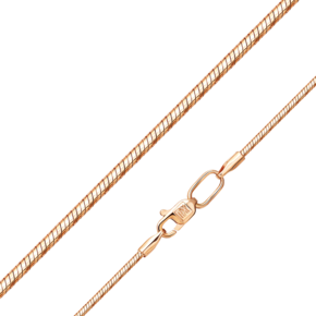 Цепь из красного золота с алмазной гранью (плетение «Снейк») 21-1009-040-1110-17