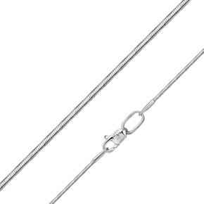 Цепь из белого золота с алмазной гранью (плетение «Снейк») 21-1010-025-1120-17