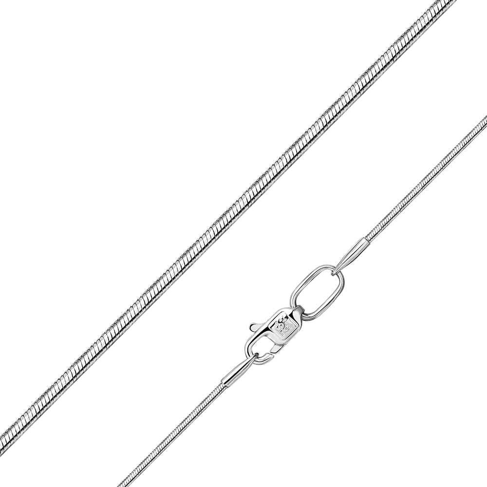 Цепь из белого золота с алмазной гранью (плетение «Снейк») 21-1010-025-1120-17