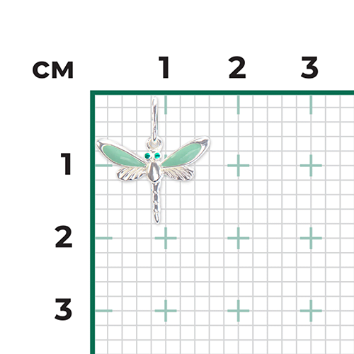 Подвеска «Стрекоза» из серебра с эмалью 03-3188-02-000-0200-71
