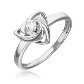 Кольцо из белого золота с бриллиантом 01-5876-00-101-1120
