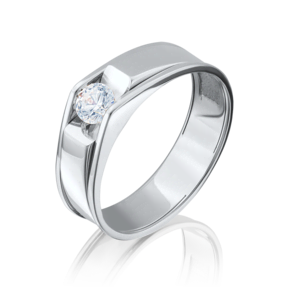 Кольцо из белого золота с бриллиантом 01-5075-00-101-1120-30
