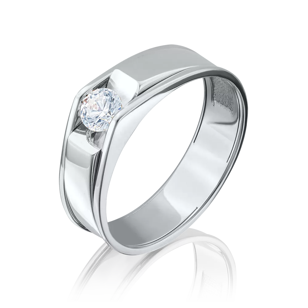 Кольцо из белого золота с бриллиантом 01-5075-00-101-1120-30