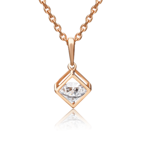 Подвеска из красного золота с фианитом 03-2972-00-401-1110