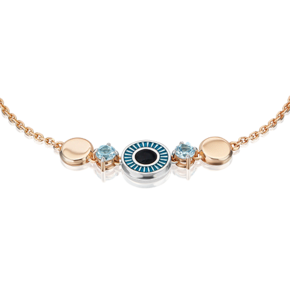 Браслет «Взгляд на время» из комбинированного золота с топазами и эмалью 05-0709-00-201-1111