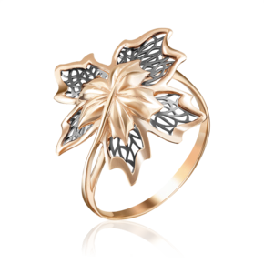 Кольцо «Кленовый лист» из красного золота 01-4861-00-000-1110-65