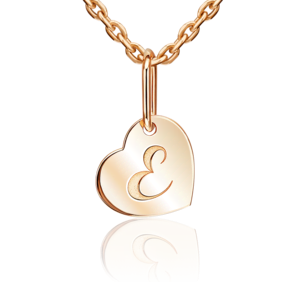 Подвеска «Буква Е» из красного золота 03-3658-Е-000-1110