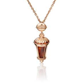 Подвеска «Фонарик» из красного золота с янтарём и эмалью 03-2829-00-271-1110