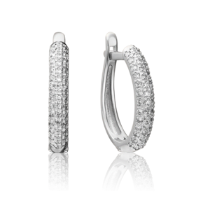 Серьги из белого золота с бриллиантами