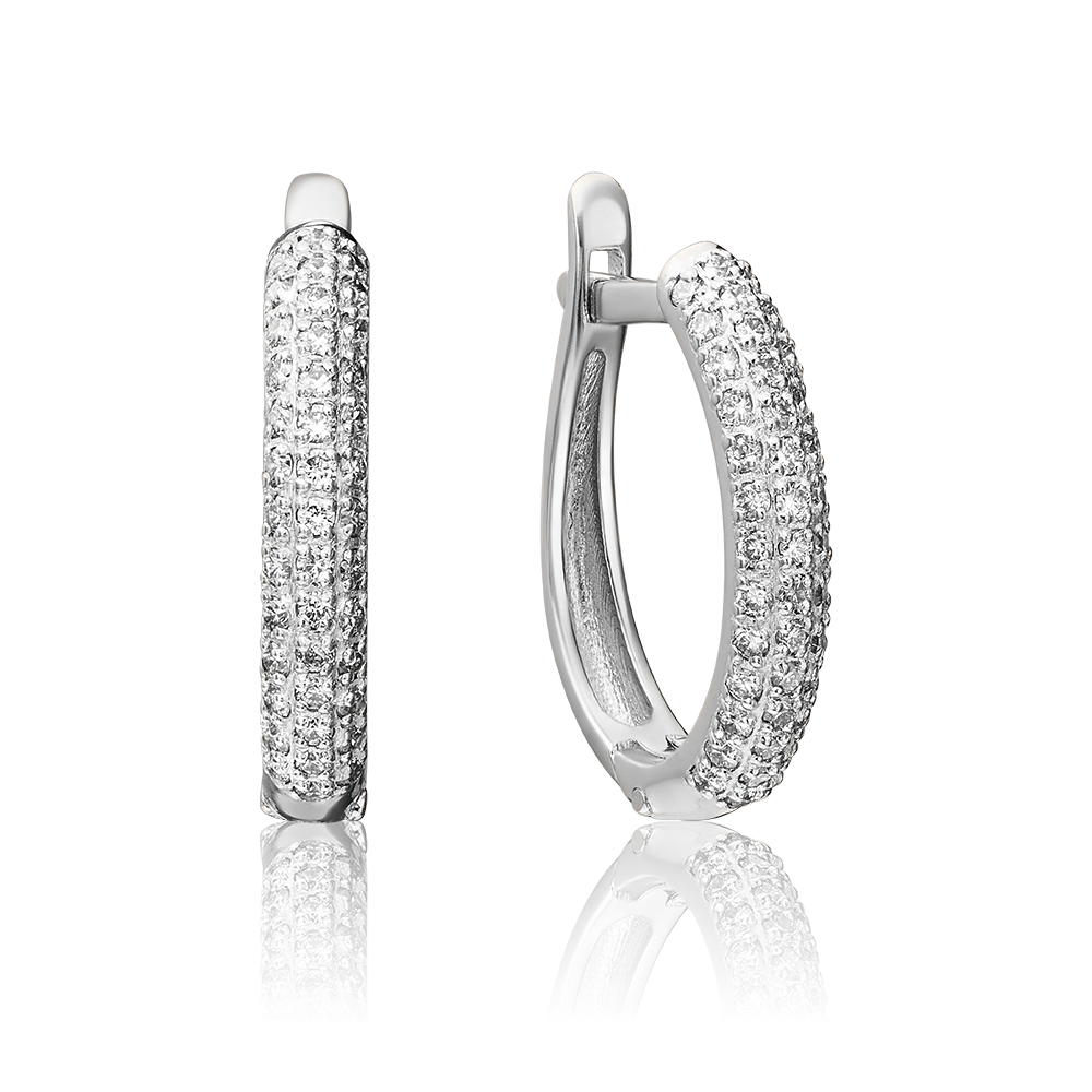 Серьги из белого золота с бриллиантами 02-4829-00-101-1120-30