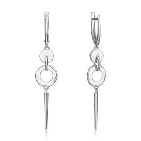 Серьги с английским замком из белого золота 02-5001-00-000-1120