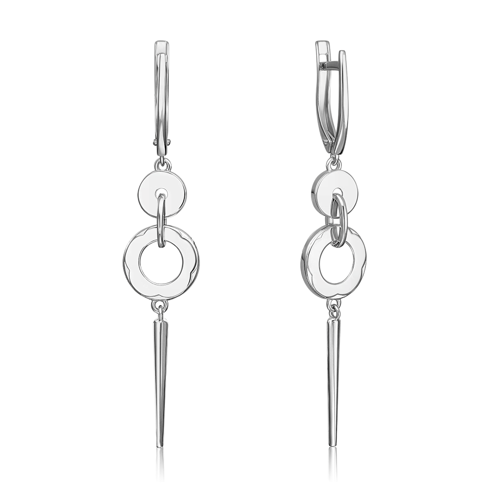 Серьги с английским замком из белого золота 02-5001-00-000-1120