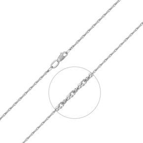 Цепь из белого золота с алмазной гранью (плетение «Сингапур») 21-0711-025-1120-17