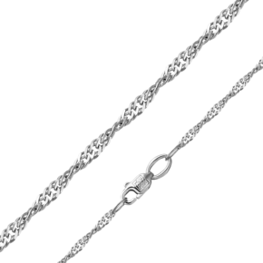 Цепь из белого золота с алмазной гранью (плетение «Сингапур») 21-0711-030-1120-17