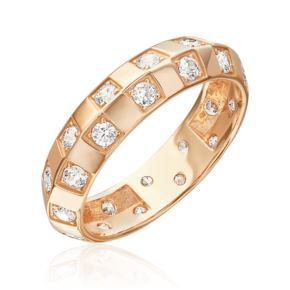 Кольцо из красного золота с бриллиантами 01-5911-00-101-1110