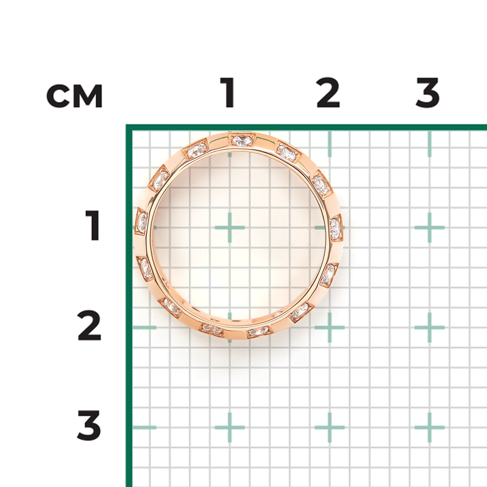 Кольцо из красного золота с бриллиантами 01-5911-00-101-1110