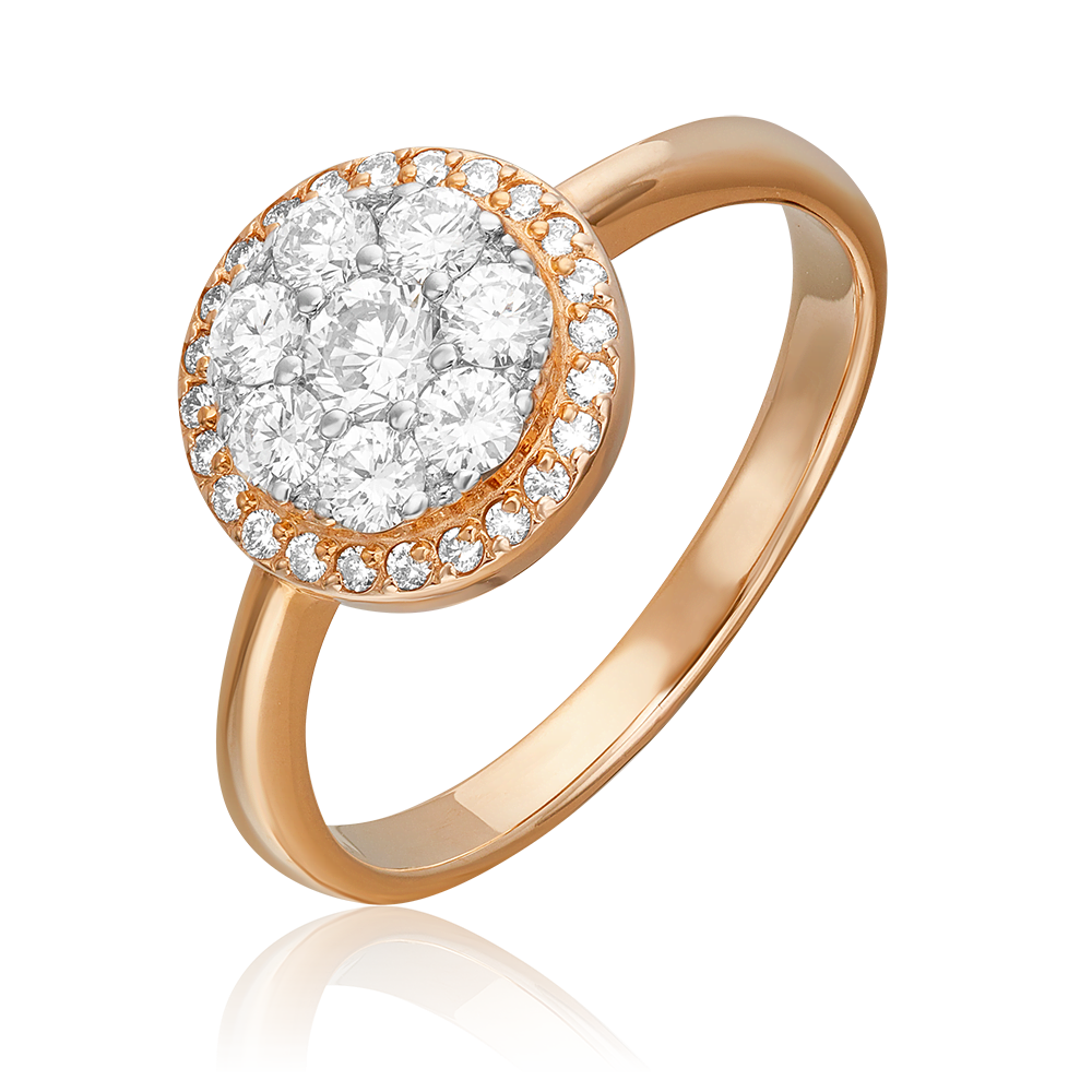 Кольцо из красного золота с бриллиантами 01-1317-00-101-1110-30