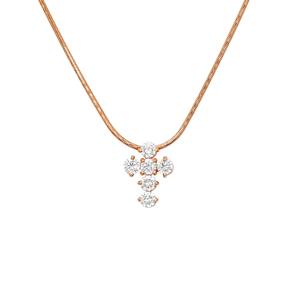 Колье из красного золота с бриллиантами 07-0017-00-101-1110-30