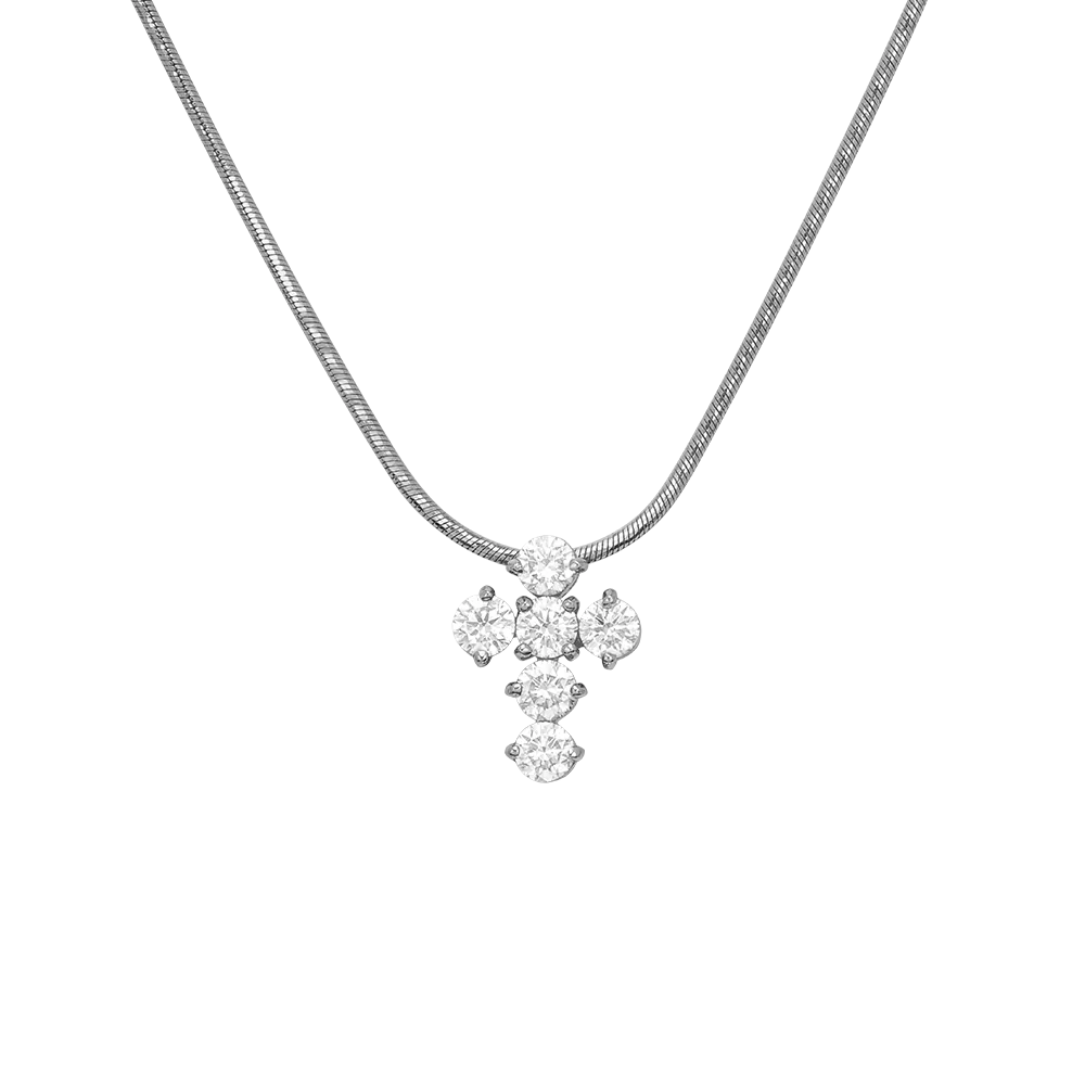 Колье из белого золота с бриллиантами 07-0018-00-101-1120-30