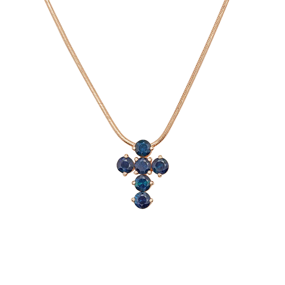 Колье из красного золота с сапфирами 07-0017-00-102-1110-30