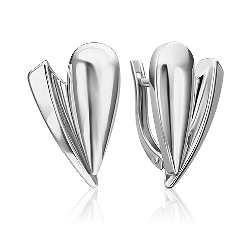 Серьги «Грация» с английским замком из серебра 02-4939-00-000-0200