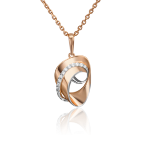 Подвеска из комбинированного золота с фианитами 03-2996-00-401-1111-23