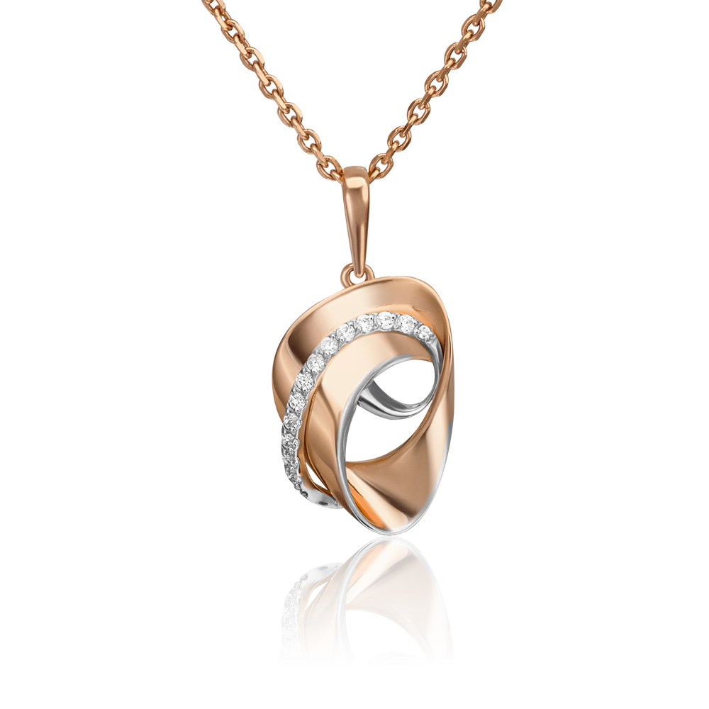 Подвеска из комбинированного золота с фианитами 03-2996-00-401-1111-23