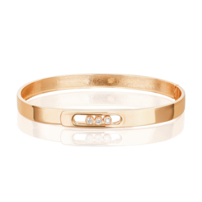Браслет жесткий из красного золота с фианитами 05-0852-00-401-1110