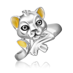 Кольцо «Львёнок» из серебра с эмалью 01-5661-00-000-0200