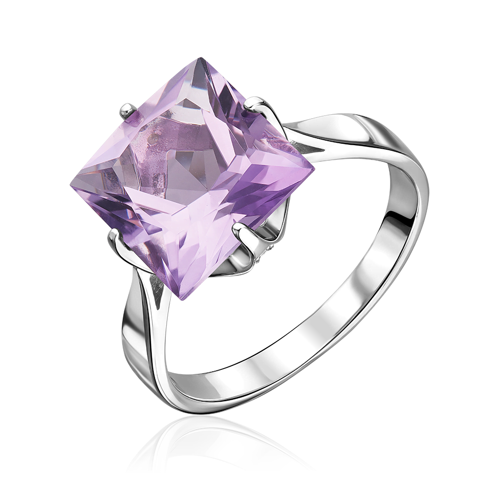 Кольцо из серебра с аметистом и фианитами 01-3451-00-209-0200