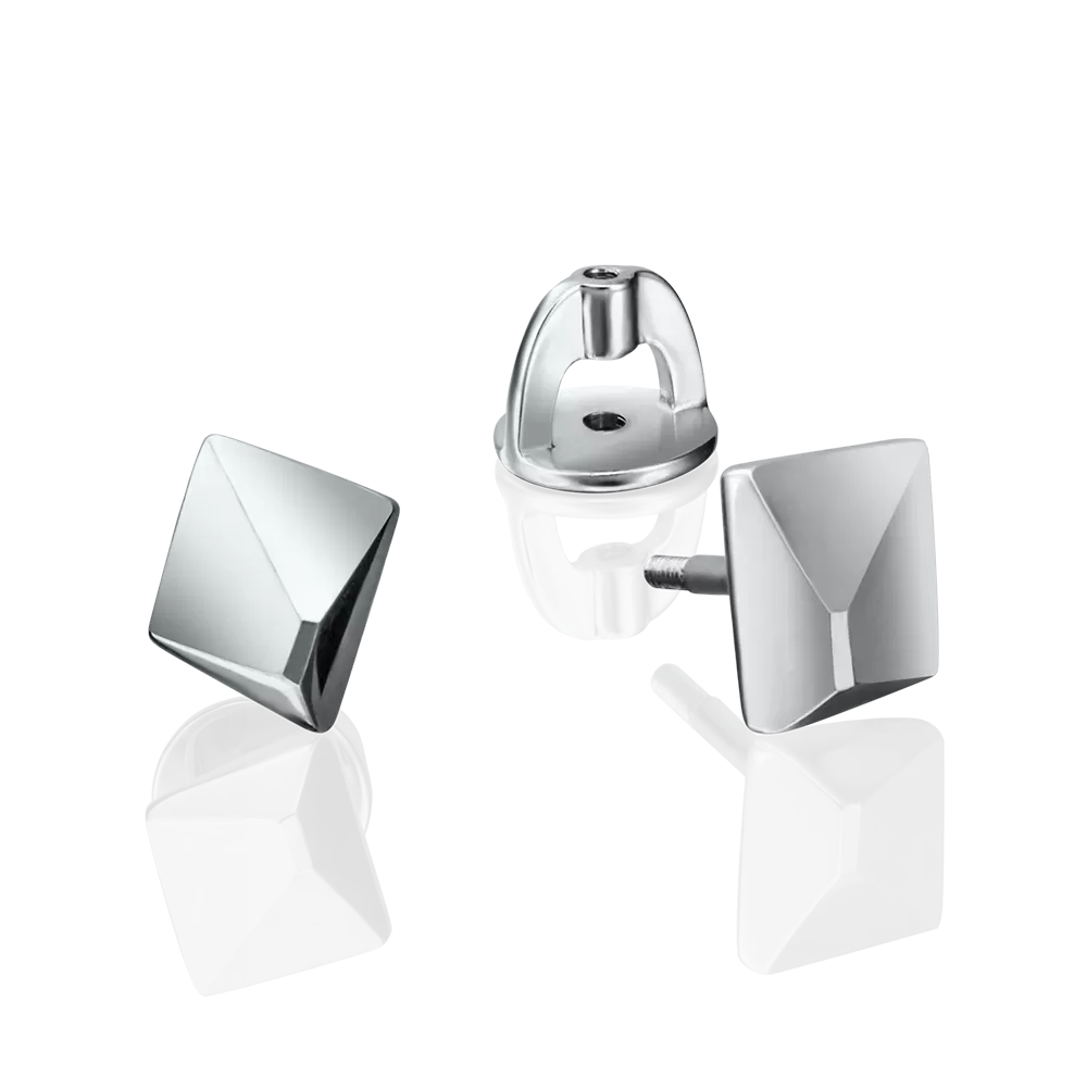 Серьги-пусеты из белого золота 02-4222-00-000-1120-02