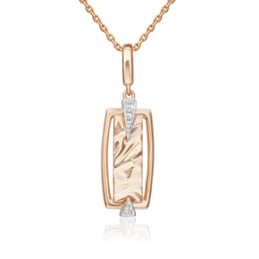 Подвеска «Впечатление» из комбинированного золота с натуральными топазами white 03-3413-00-201-1111