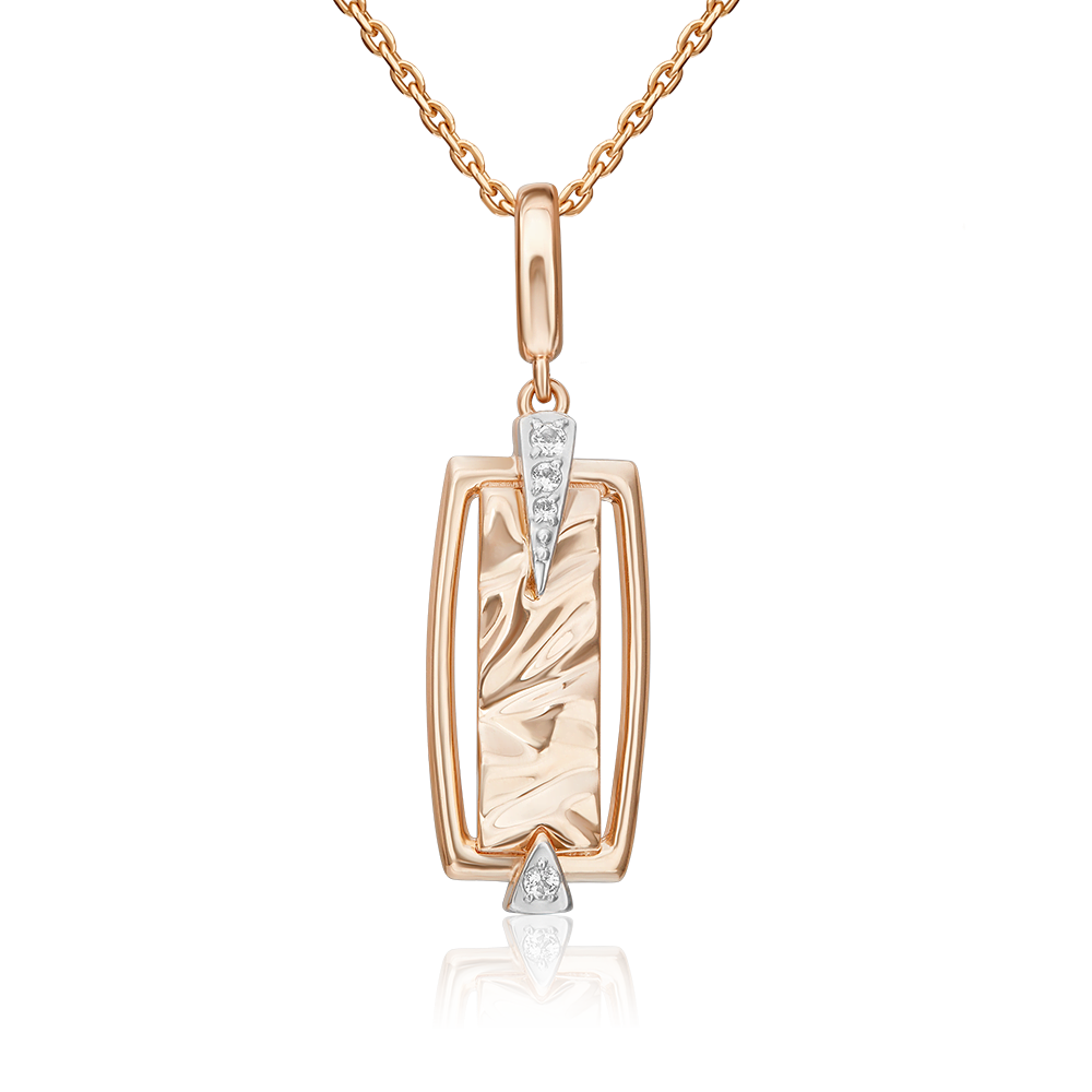 Подвеска «Впечатление» из комбинированного золота с натуральными топазами white 03-3413-00-201-1111