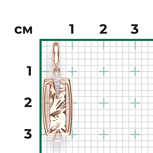 Подвеска «Впечатление» из комбинированного золота с натуральными топазами white 03-3413-00-201-1111