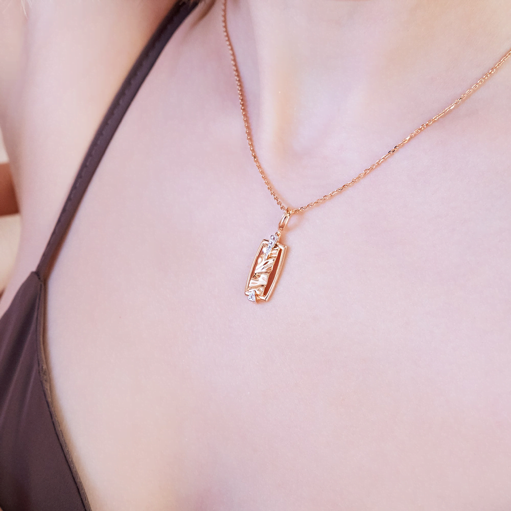 Подвеска «Впечатление» из комбинированного золота с натуральными топазами white 03-3413-00-201-1111